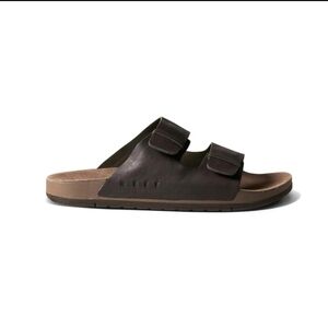 Reef Men's Ojai Two Bar Cushioned Footbed Brown Leather Sandal CJ5525